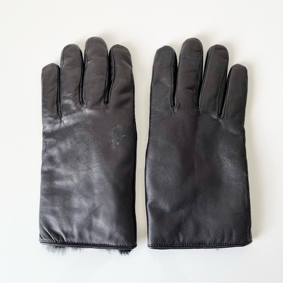 Danier Mens Black Genuine Leather Gloves Size L - Picture 2 of 8